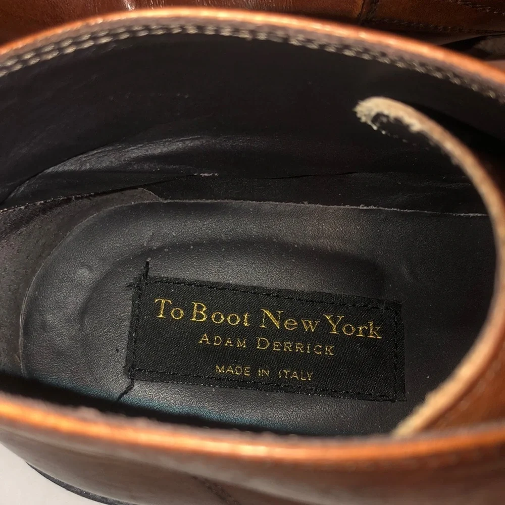 To Boot New York Men Cognac Aero Richard Leather Calf Chukka Boots